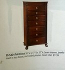Ethan Allen British Classics Lingerie Chest  29-5424 Cinnabar Tall Chest Rare