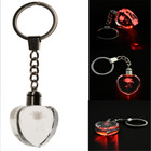 Fairy Crystal Rose Led Light Keychain Love Heart Key Chain Ring Keyring Gift