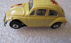 Aurora Slot Car Thunderjet T-jet 1404 Yellow Volkswagen Beetle Flowers Untested