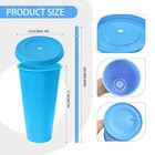 Youke Ola 72 Pack Glitter Plastic Cups With Lid And Straw  24 Oz Bulk L  Mix