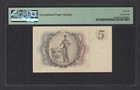 Sweden 5 Kronor 1954 P42a Uncirculated Grade 66 Top Pop