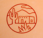 Santa Fe At sf Railroad Adobe 9 1 2  Dinner Plate Rr Econo-rim 1951 Backmarked