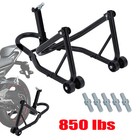 850 Lbs Motorcycle Rear Wheel Stand Lift Jack With U l Fork Swingarm Spool Black