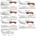 8pcs Stainless Steel Boning Knife Barbecue Knife Kitchen Scissors Easy Grip