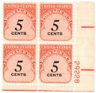 Us Plate Blocks  Mnh Og Scott   J92  And J93 Postage Due Stamps Issued In 1959