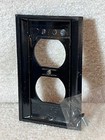 Vintage P s Pass And Seymour Brown Bakelite Outlet Plate Cover Nos