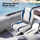 2-pack Boat Seats Low Back Folding Fishing Boat Seat Chair 2 8   Sponge Padding