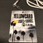 Yellowcard - Lights And Sounds Promo Laminate Lanyard   2 Buttons 2006
