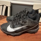 Nike Alpha Menace Football Cleats Boys Black White Size 3y Fq4012-002