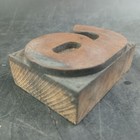 Number 6 Sixes Vtg Wood   Metal Letterpress Print Type Printers Block Cut 2 5 