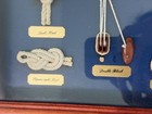 Sailor Knot Board Nautical Shadow Box 16x12 Brass Labels Rigging Blocks 15pc