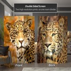 Red Lantern 6 Ft  Tall Double Sided Leopard Room Divider 3 Panel Freestanding