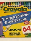 Crayola Crayons - Limited Edition  -8 Retired Colors  W  Sharpener - 64 Count