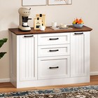 47 Inch Sideboard Buffet Storage Cabinet With 5 Drawers For Living Room Entryway
