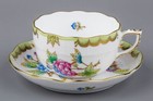 New Set Of Six Herend Queen Victoria Tea Cups With Saucers  6 Pieces   724 vbo