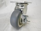 5  X 2  Swivel Caster W  Brk Thermoplastic Rubber Wheel  rigid 350lb Ea Tool Box