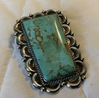 Native American Bolo Tie  Sterling Silver With Turquoise Stone  Navajo  D  Lee