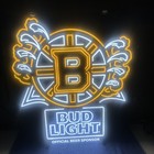 Bud Light Beer Boston Bruins Claws Light Up Led Sign Nhl 26    X 29    Hockey