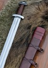 Hand Forged Carbon Steel Viking Sword Sharp Battle Ready Medieval Sword scabbard