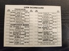 1982 Detroit Lions Football Schedule  Billy Sims  Olsonite 