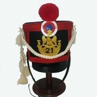 French Napoleonic Shako Helmet With Red Plume  Shako Helmet Free Shipping