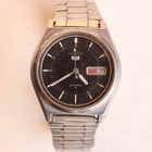 Vintage Seiko 5 7009-8760 Automatic 17j Black Dial Day date Men s Watch - Mint