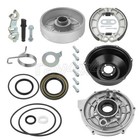 Rear Brake Drum Hub Plate Cover Seals Kit For Honda Rancher 420 Trx420fe fm 4x4