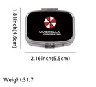2pcs Resident Evil Umbrella Corp Pill Case Metal Trinket Box Biohazard Cosplay