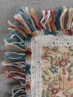 Colorful Vintage Flowers And Castles 4 Sided-fringe Woven Tapestry Throw Blanket