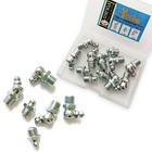 Grease Fitting Assortment - Straight 45 90 Degree Zerk Fittings  3 8 -24 12pcs