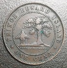 1871 Canada Prince Edward Island One Cent Xf Coin Queen Victoria Km 4