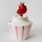 Vintage Howard Holt Lefton Pixieware Apple Jam N  Jelly Jar With Spoon Y0005