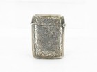 1800s Hallmarked   Engraved English Sterling Silver Match Safe Vesta Case 2  