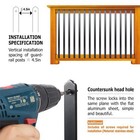 New-aluminum Deck Balusters flat Metal Deck Spindles  For Deck Railing Porch Ind