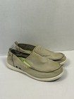 Crocs Men   s Size 12 Crocs Walu Loafers Canvas Khaki Slip On Shoes