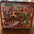 Gunsmoke Tin Metal Lunch Box 1972 Aladdin Industries Vintage No Thermos handle