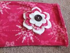 Upcycled Repurposed Neck Warmer From Scarves Button Handmade Flower Soft Fabric