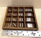 Vintage 6x7 Printer s Typeset Drawer Box  W  Musical Symbols 51 Cast Lead Pieces