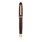 Wine Red Acrylic Fountain Pen Metal Gold Clip Fine 0 5mm Nib Writing Ink Pen