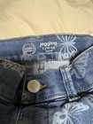 Wonder Nation Girls Blue Butterfly Denim Jegging Jeans Button 10-12