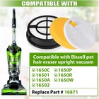 2pack 1650 Filter Replacement For Bissell Pet Hair Eraser Turbo Upright Vacuu   