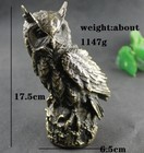 Brass Owl Bird 7-inch Animal Statue Sculpture Tabletop Figurine Home Decor Gifts