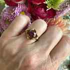 Victorian 14k Gold Filigree Ring     2 26ct Tourmaline  Antique C  19th Century