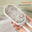 Electric Pet Silicone Massage Grooming Brush W  Water Spray For Cats dogs  Pink