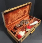 Getzen Super Deluxe Trumpet -copra -copper-bell   3 Mutes  Wis Mouthpiece   Case