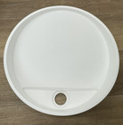 Vigo Vg04018 Starr Modern Stone Round 15  Vessel Bathroom Sink - Matte White