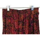 Vintage Random Sportswear Women Paisley Skirt Size 12 Elastic Waist Made In Usa