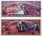     Pack Of 3 Dc Comics Harley Quinn And Joker 1 Million Dollar Bills W  Display    