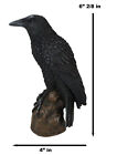 Ebros Gothic Raven Statue Crow Scavenger Bird Perching On Rock Figurine 6 h