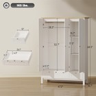 Wardrobe Closet With 3 Doors And 2 Drawers Bedroom Armoire White